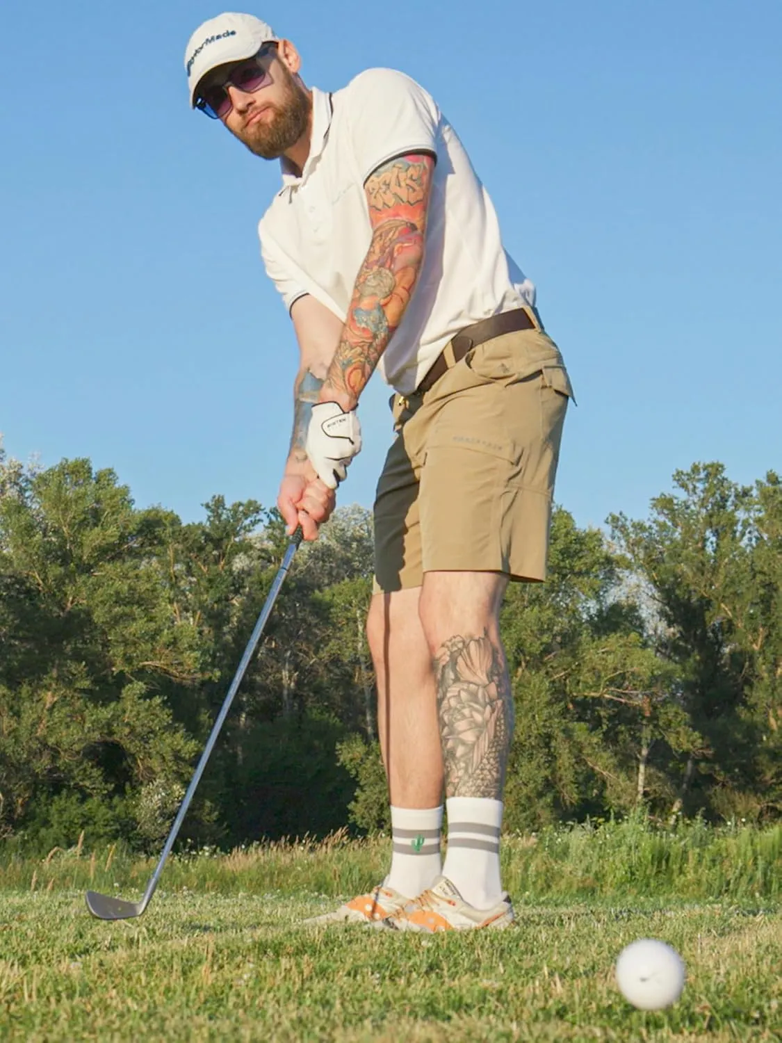 Mr.Stream Men's Hiking Relaxed Fit Golf Lounge Quick Drying Fishing Nylon Casual Shorts