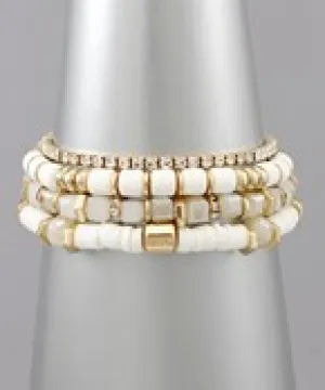 MULTI STRAND STRETCH BRACELET SET
