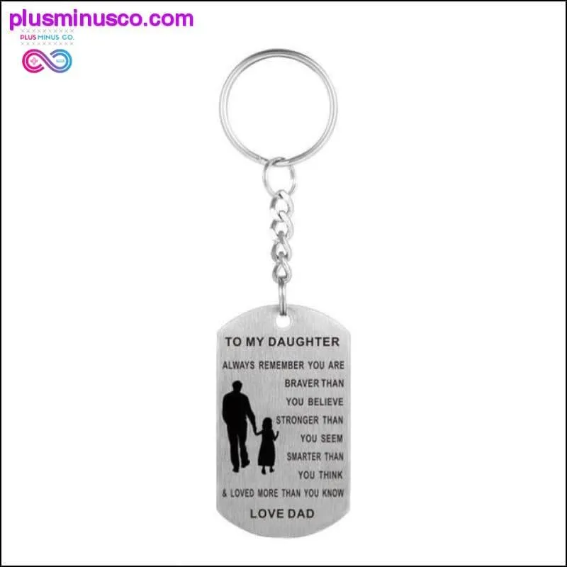 Necklace Dog Tag Stainless Steel Father daughter Pendant