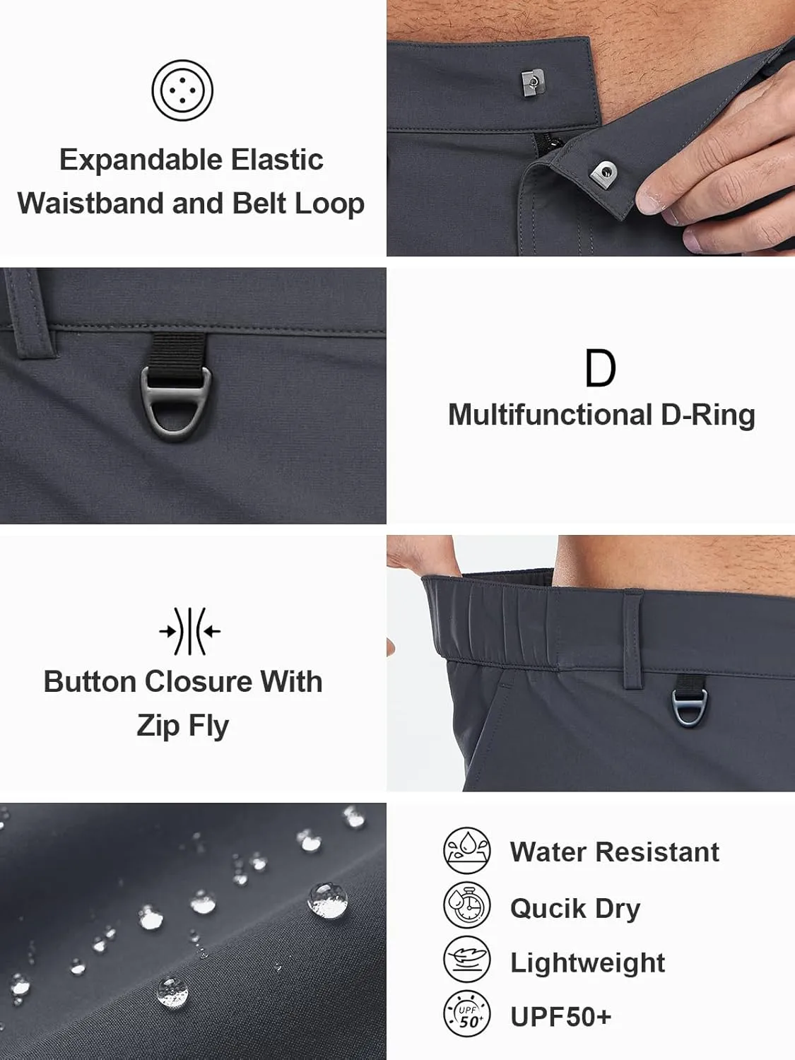 NORTHYARD Men's Casual Cargo Shorts Lightweight 9" Hiking Golf Work Quick Dry Camping Outdoor Travel Fishing with 7 Pockets
