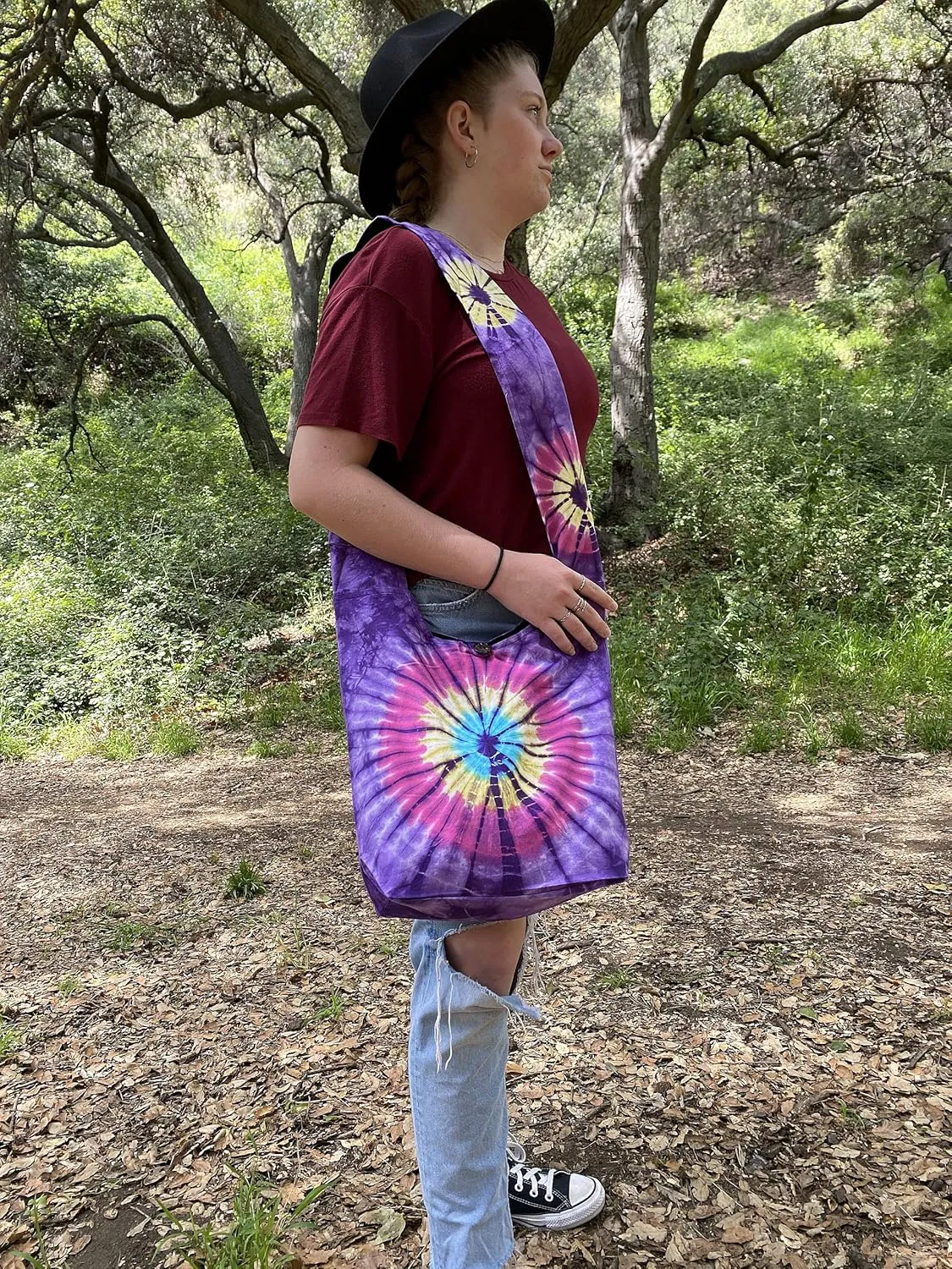 Original Collections Tie Dye Cross Body Shoulder Hippie Handbag Purse