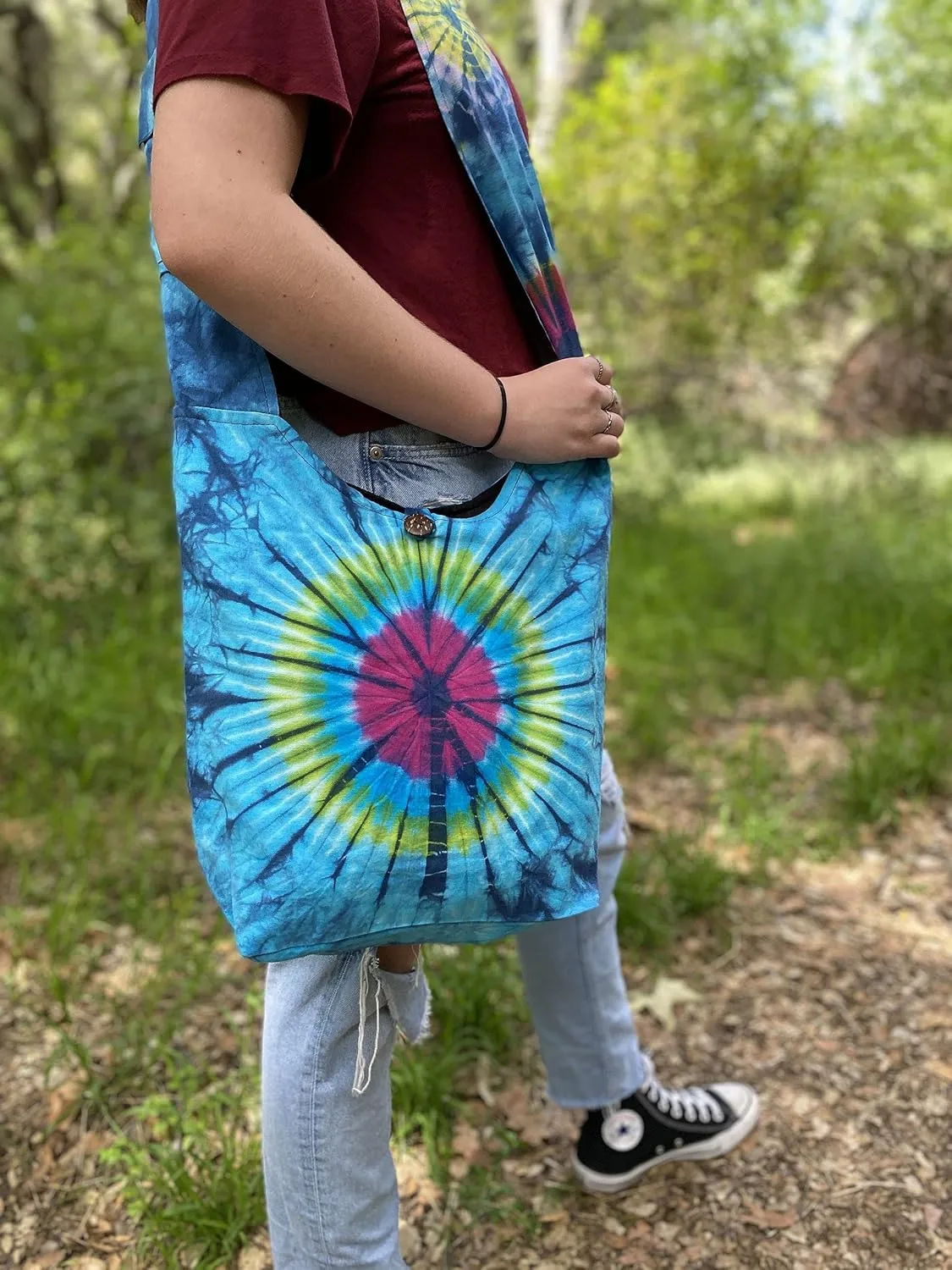 Original Collections Tie Dye Cross Body Shoulder Hippie Handbag Purse