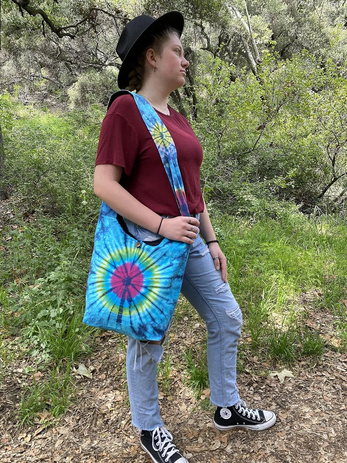 Original Collections Tie Dye Cross Body Shoulder Hippie Handbag Purse