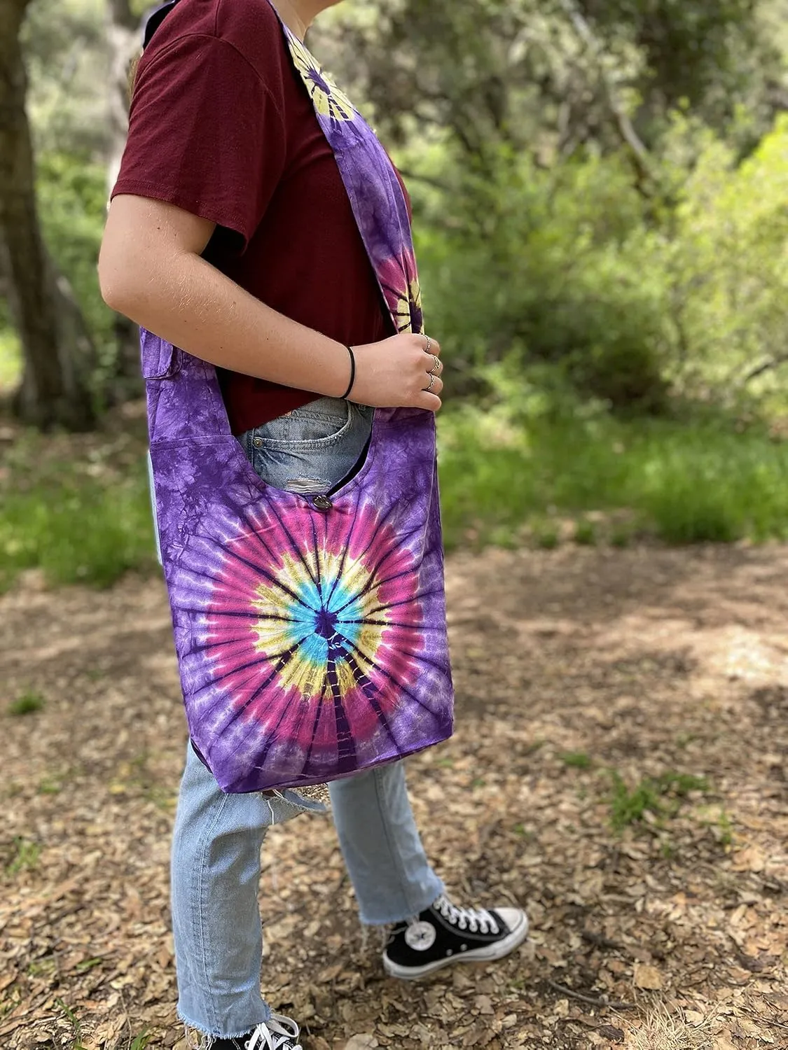 Original Collections Tie Dye Cross Body Shoulder Hippie Handbag Purse