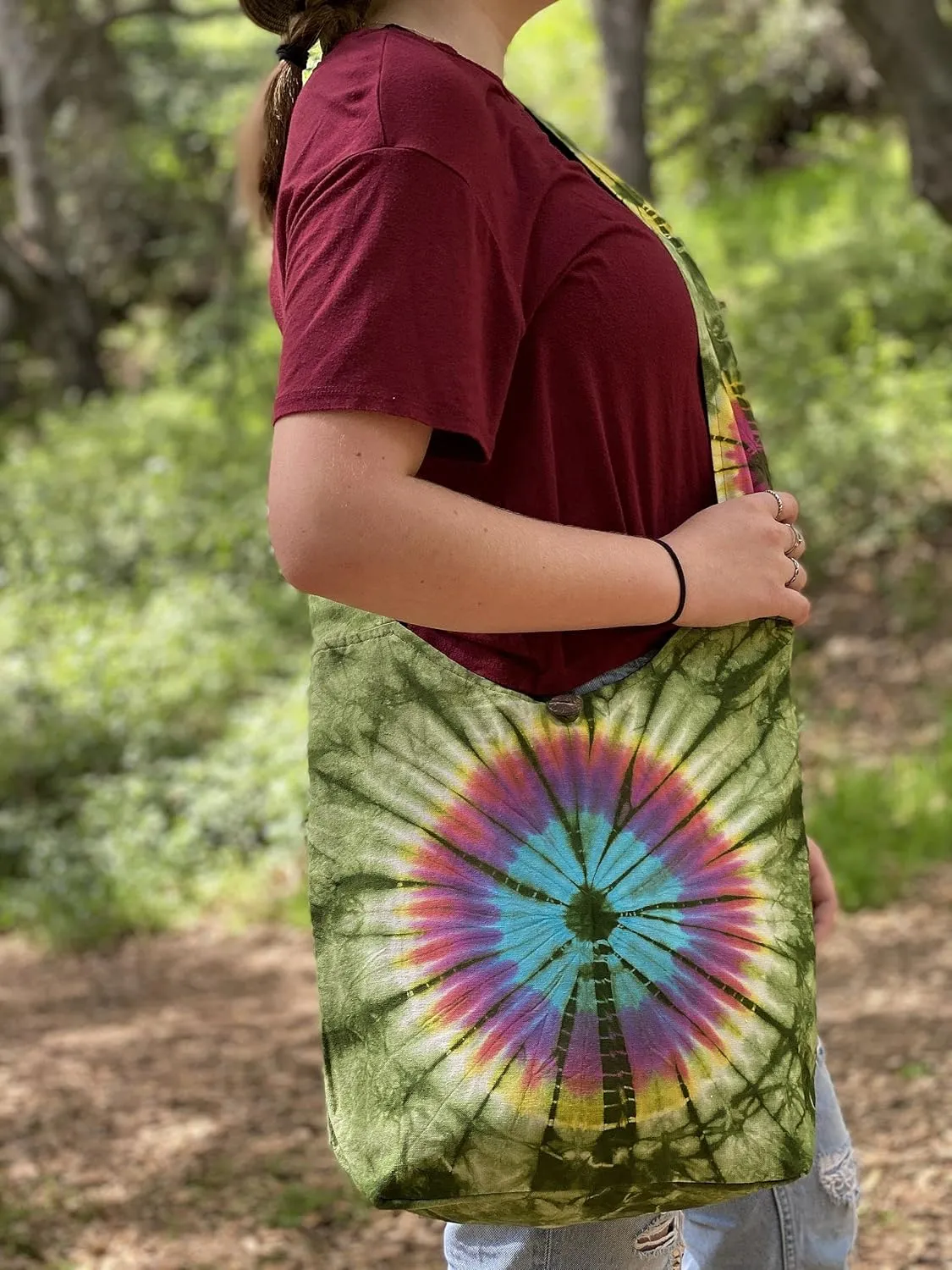 Original Collections Tie Dye Cross Body Shoulder Hippie Handbag Purse