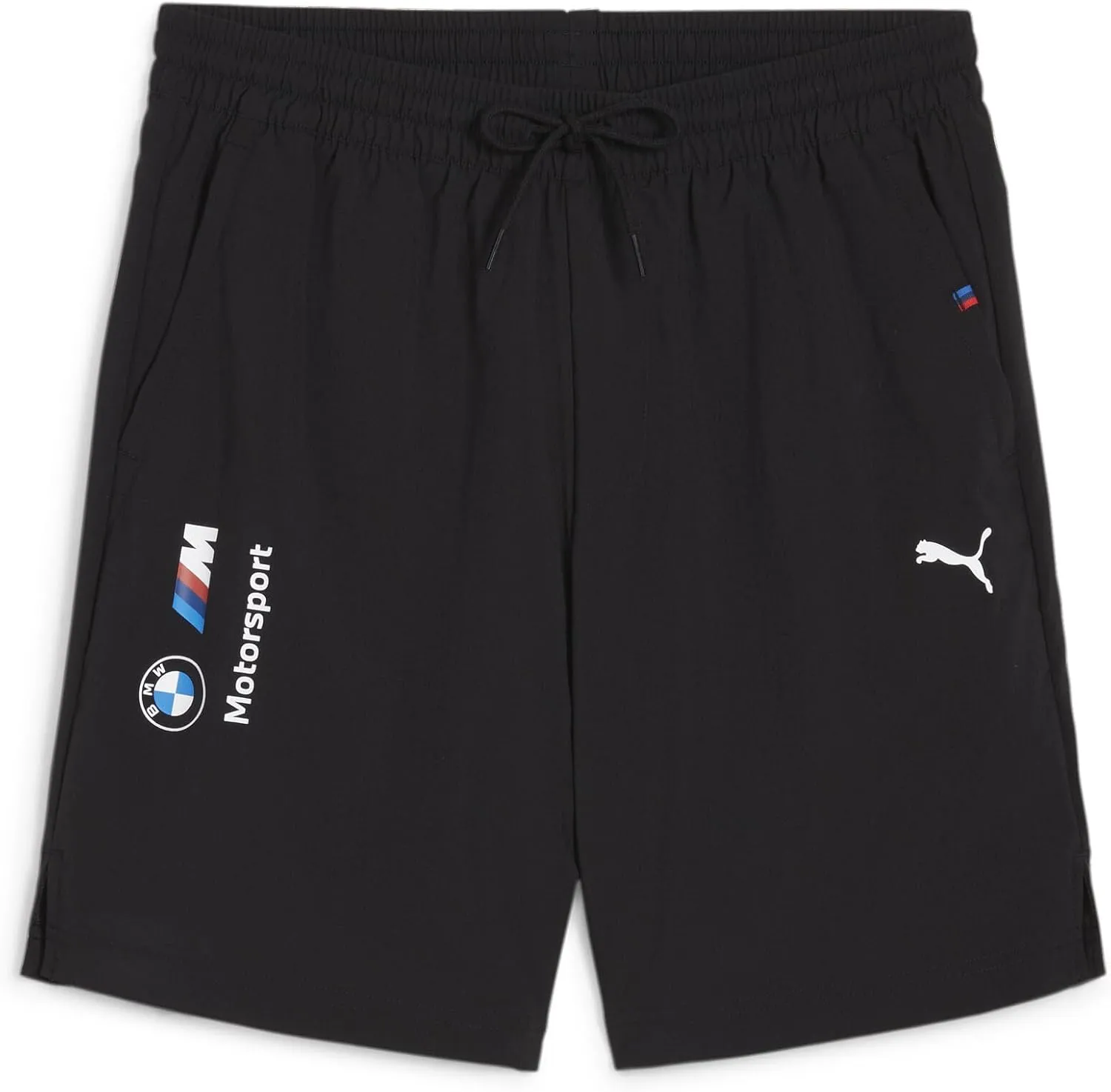 PUMA Men's Standard BMW M Motorsport Essentials Woven 7" Shorts, Black-ss24