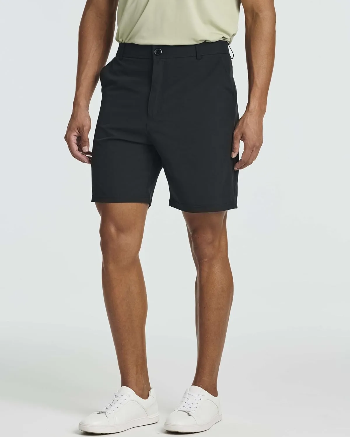 Real Essentials 3 Pack: Mens 7" Golf Shorts Pockets - Flat Front Casual Work Workout Active Hiking Sport