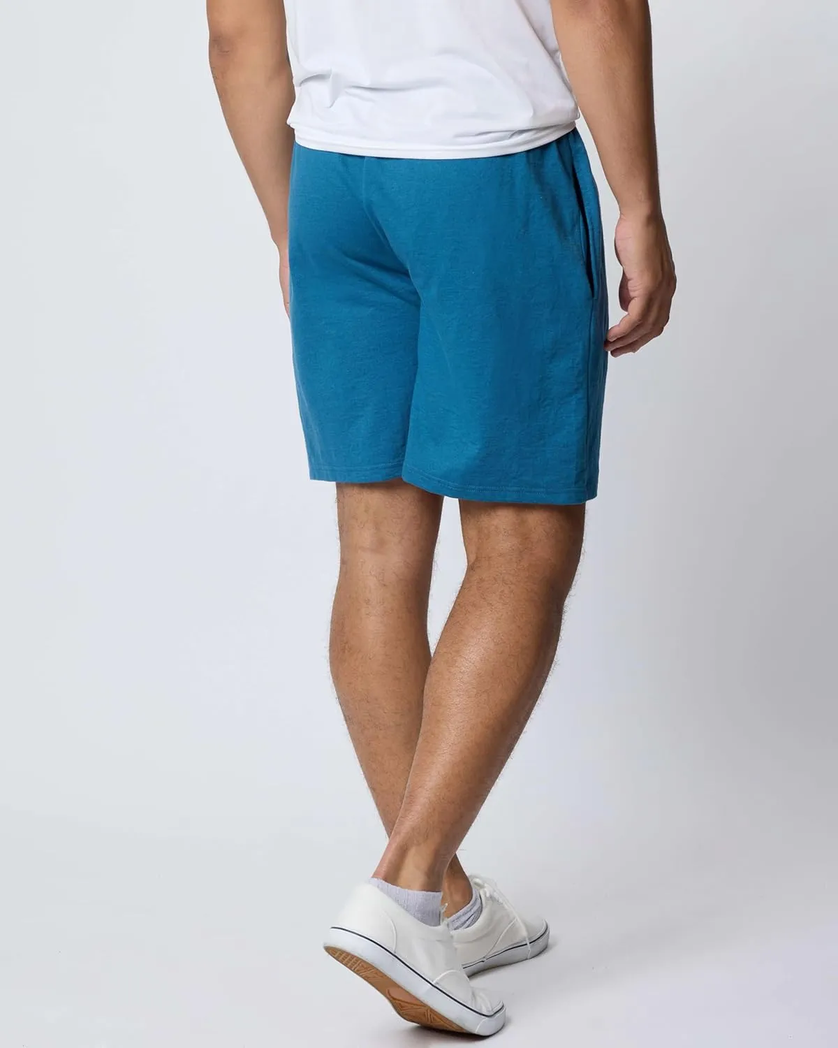 Real Essentials 3 Pack: Men's Cotton 9" French Terry Casual Lounge Sweat Shorts with Pockets (Available in Big & Tall)