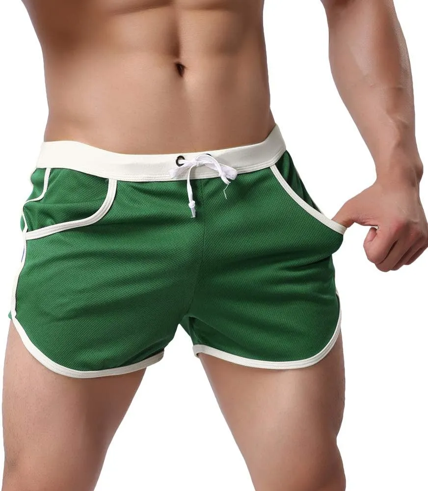 Rexcyril Men's Running Workout Bodybuilding Gym Shorts Athletic Sports Casual Short Pants
