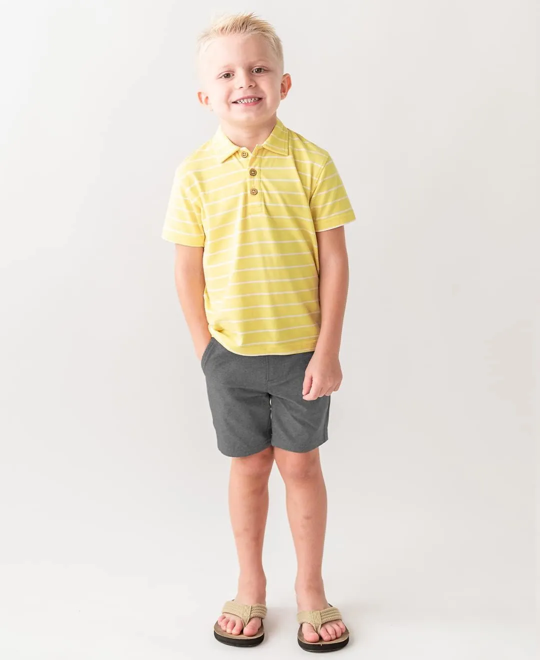 RUGGEDBUTTS Baby/Toddler Boys Lightweight Hybrid Chino Stretch Shorts