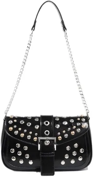Saddle bag, shoulder bag, crossbody bag, riveted ladies bag, chain bag