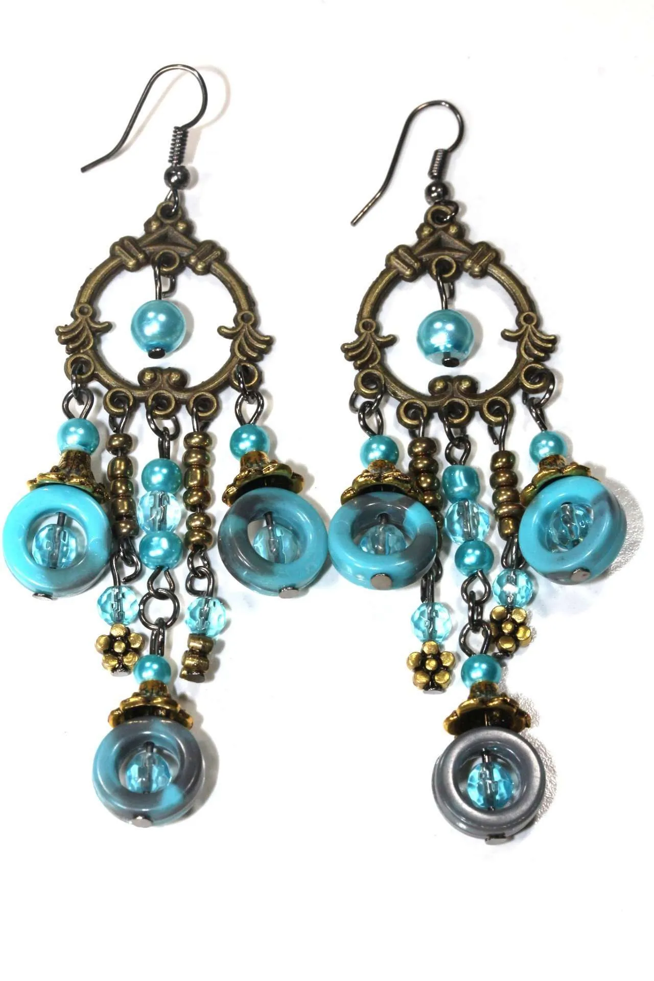 Seed Bead Chandelier Earrings