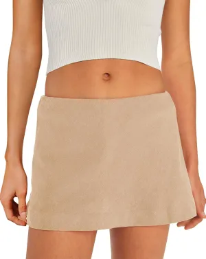 SENSERISE Womens Cotton Linen Skorts Mini Skirt with Shorts Underneath Short A Line Skirts Summer Beach Outfits