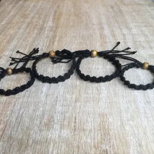 Shell Key Family Black Hemp Bracelets