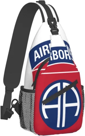 Sling Backpack Us Army Retro 82nd Airborne Division Travel Hiking Daypack Crossbody Shoulder Bag