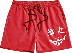 SOLY HUX Men's Elastic High Waisted Casual Summer Shorts
