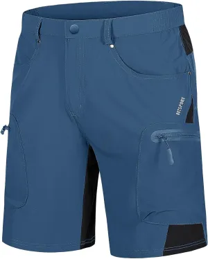 TACVASEN Men's Hiking Cargo Shorts 10" with Zipper Pockets Quick Dry Casual Stretch Golf Work Short Outdoor Summer