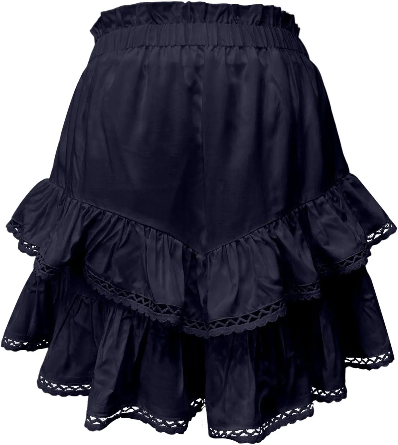 Tennis Skirts for Women Knee Length Chiffon Skorts Women Shorts Casual Boho Ruffle Tiered Skorts High Waist Mini