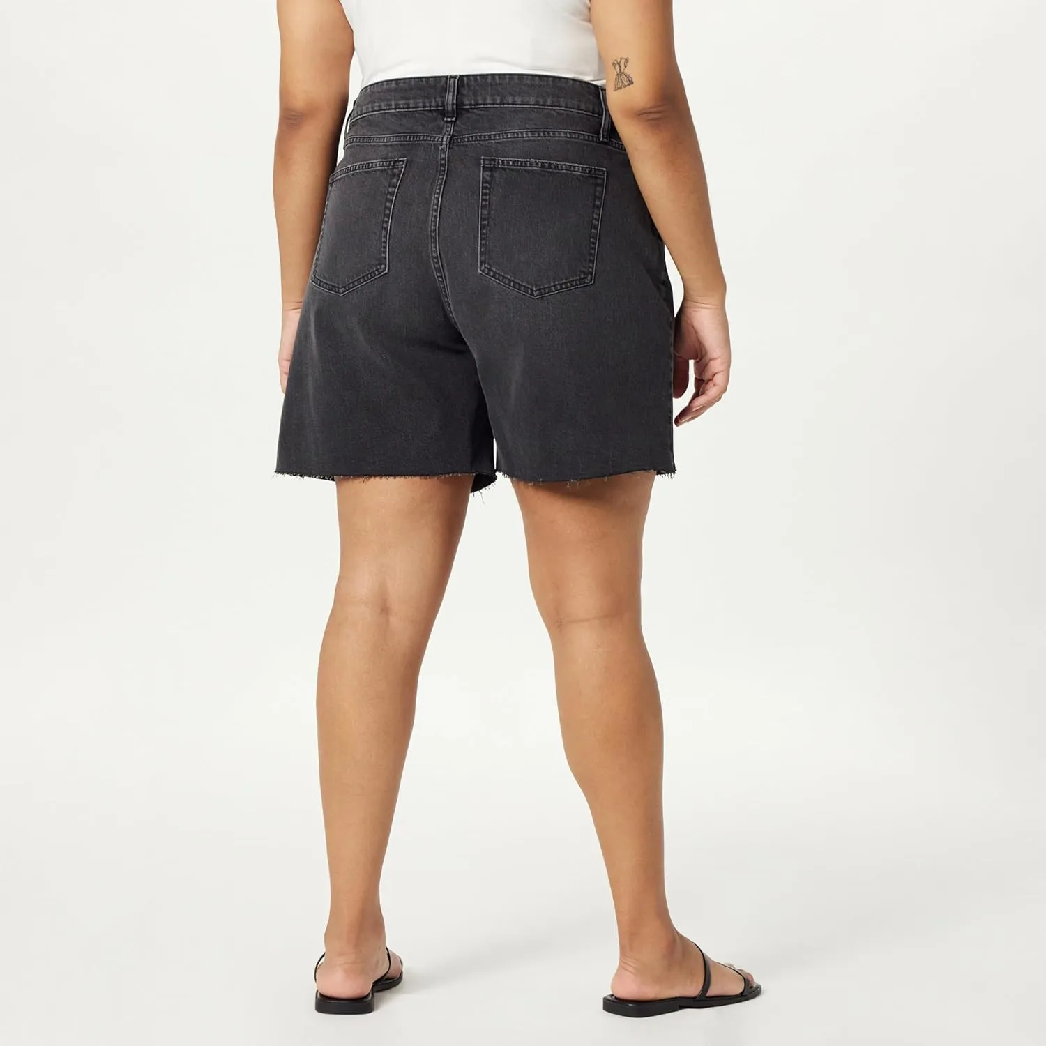The Drop Women's Mari Long Relaxed Denim Short
