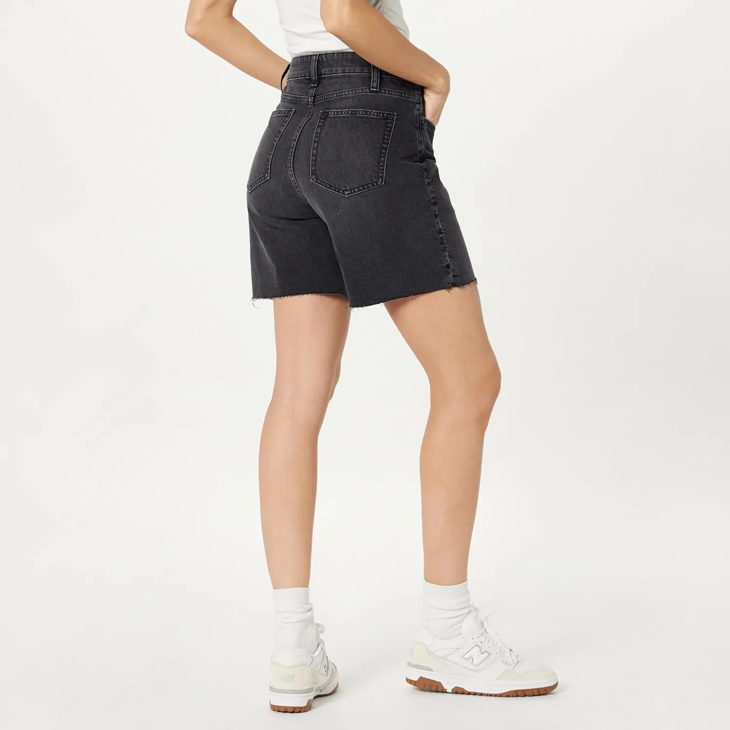 The Drop Women's Mari Long Relaxed Denim Short