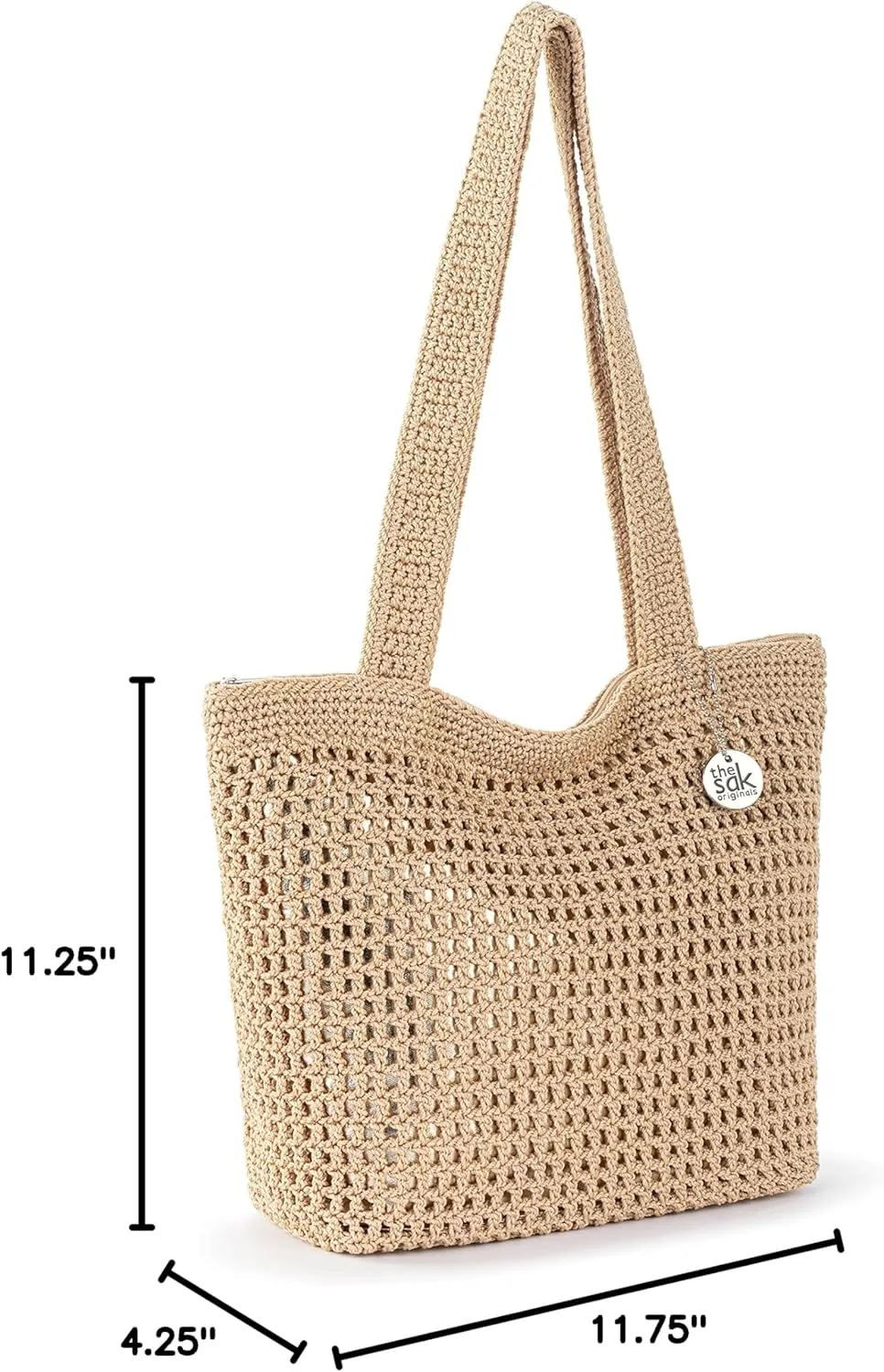 The Sak Casual Classics Tote Bag - Hand Crochet Woman's Purse For Everyday, Travel, Beach Bag - Handbag With Shoulder Straps
