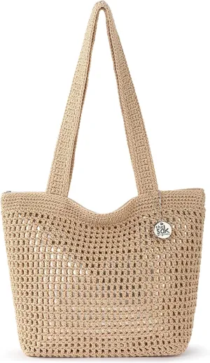 The Sak Casual Classics Tote Bag - Hand Crochet Woman's Purse For Everyday, Travel, Beach Bag - Handbag With Shoulder Straps
