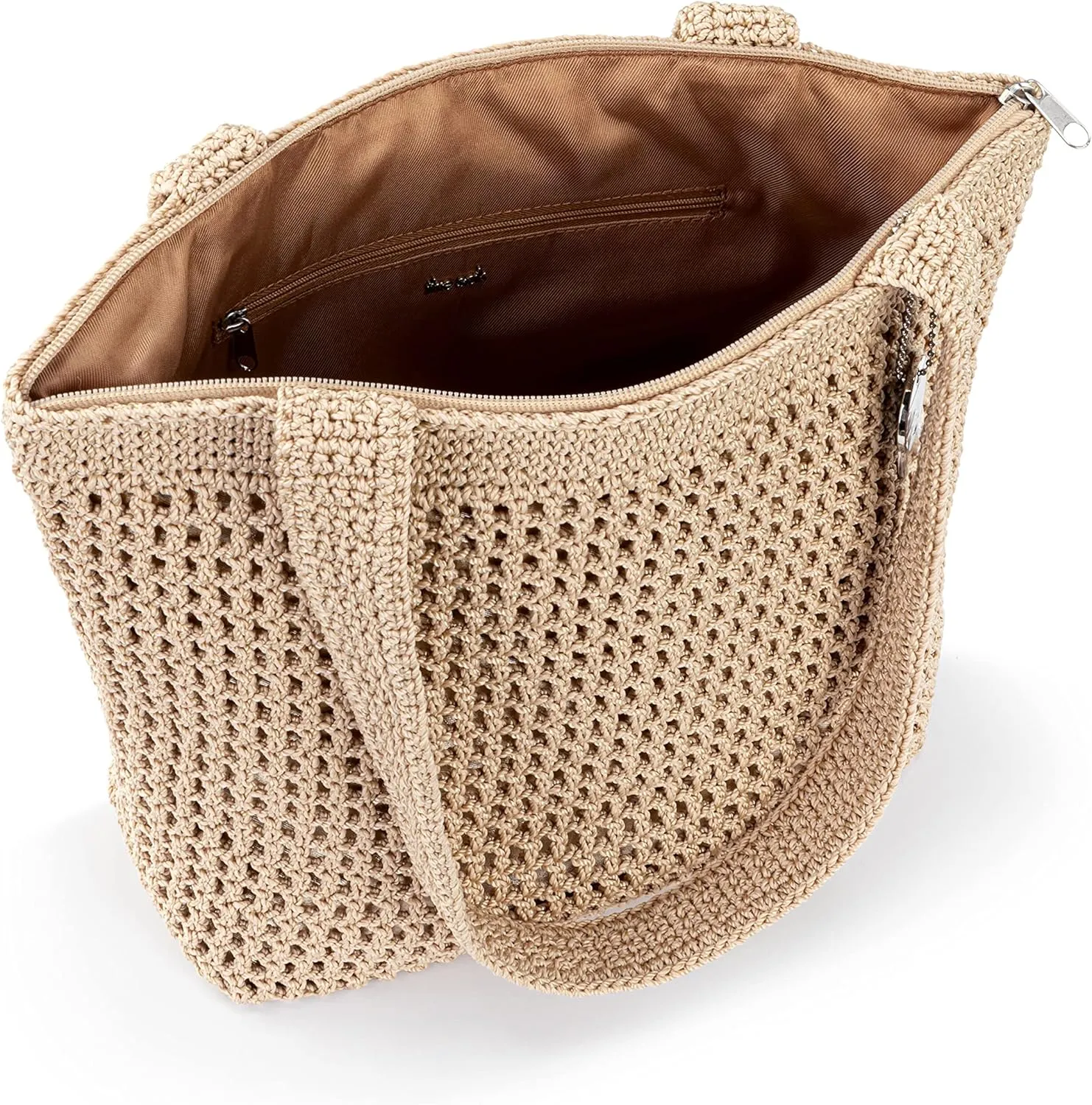 The Sak Casual Classics Tote Bag - Hand Crochet Woman's Purse For Everyday, Travel, Beach Bag - Handbag With Shoulder Straps
