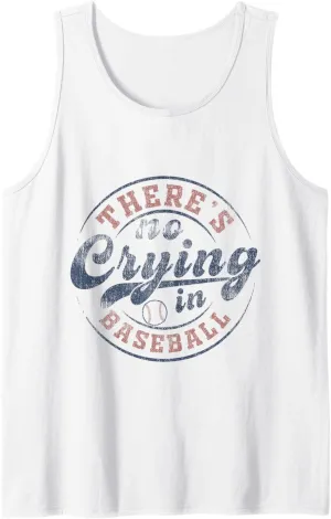 There Is No Crying In Baseball Vintage Game Day Baseball Tank Top