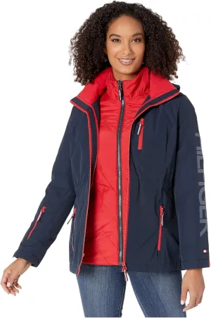 Tommy Hilfiger womens 3-in-1 Systems Insulated Jacket With Removable Hoodie