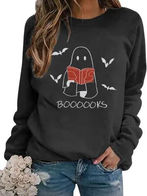 UNIQUEONE Halloween Sweatshirts for Women Oversized: Halloweentown University Sweater Spooky Season Fall Pullover Sweatshirt