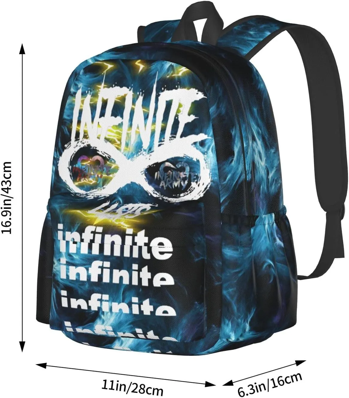 Unisex Lightweight Backpack With Handle Insulated Lunch Bag Big Capacity Travel Daypack Set, Black3