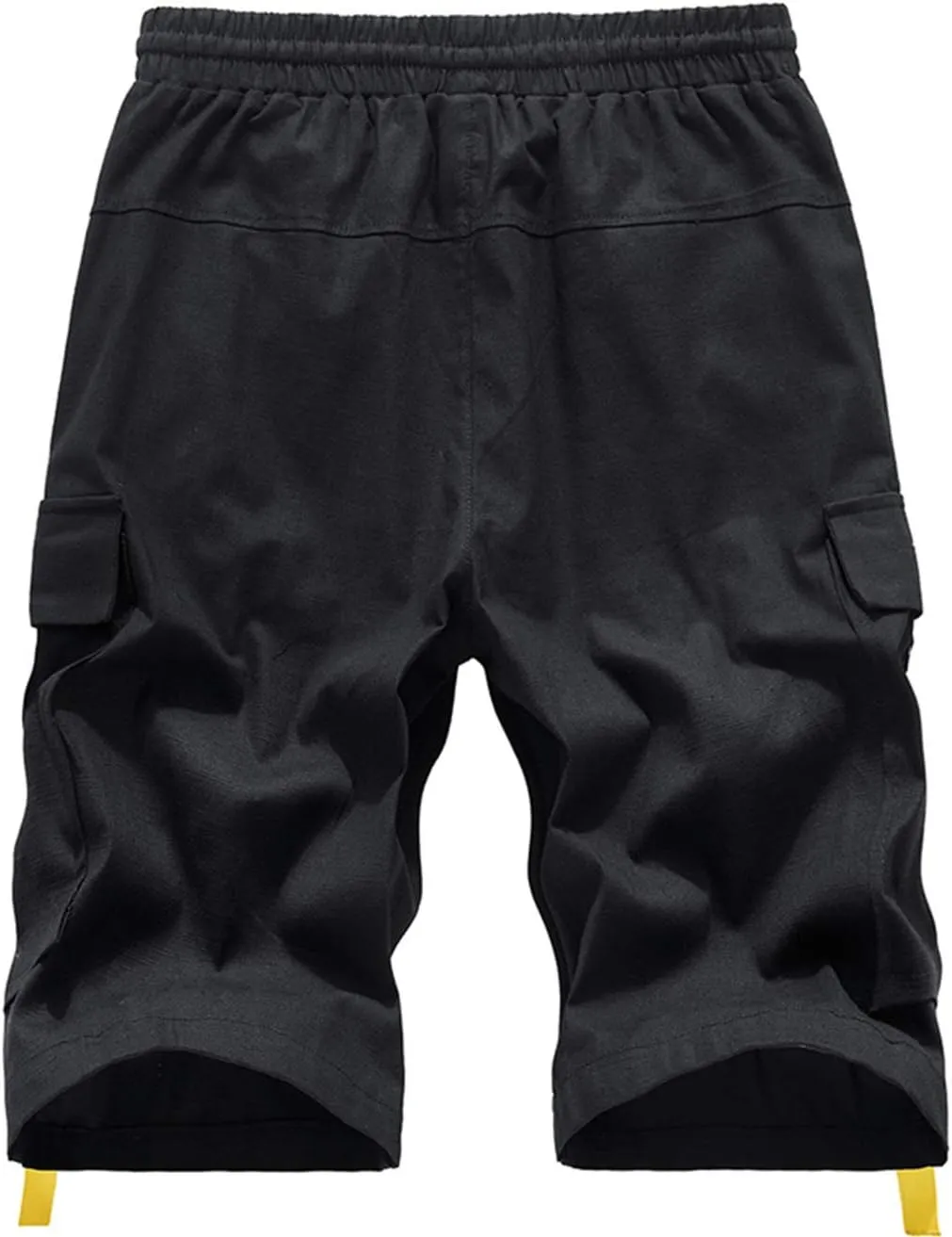Vcansion Women's Casual Cotton Elastic Waist Drawstring Loose Fit Outdoor Multi-Pockets Cargo Shorts