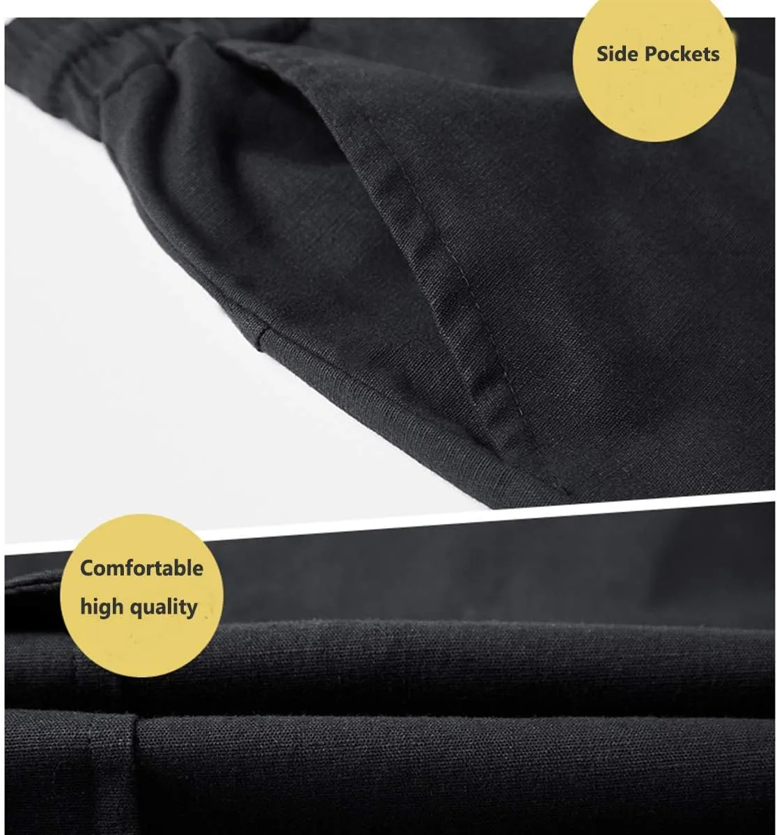 Vcansion Women's Casual Cotton Elastic Waist Drawstring Loose Fit Outdoor Multi-Pockets Cargo Shorts