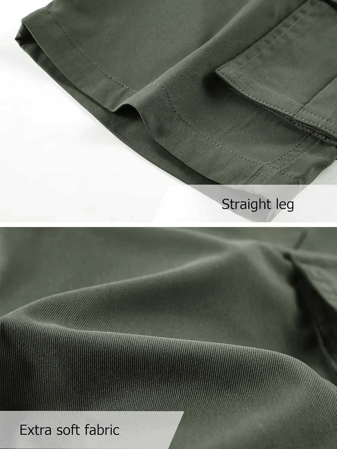 Vcansion Women's Casual Elastic Waist Drawstring Relaxed Fit Multi-Pockets Cotton Cargo Shorts