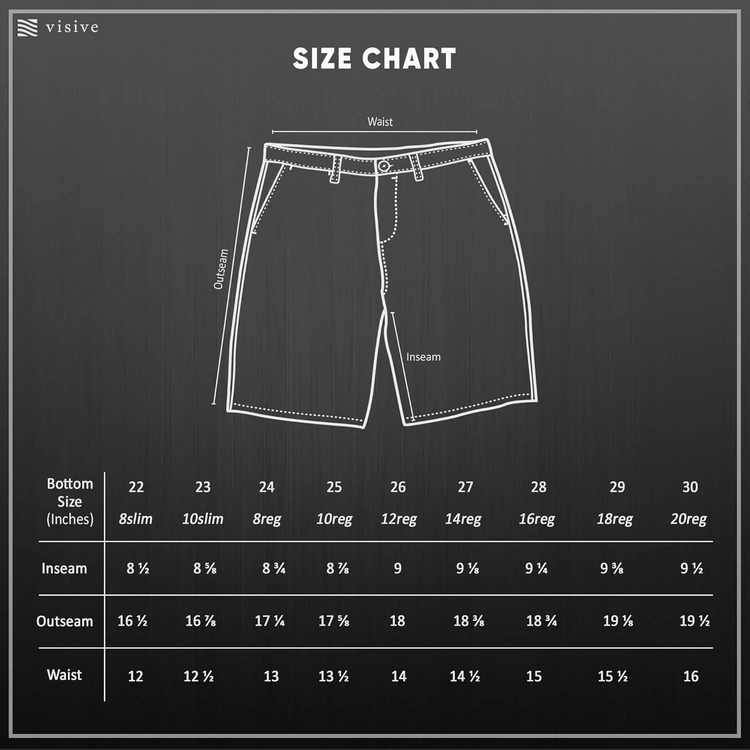 Visive Boys Hybrid Golf Shorts, Blue, Size 22-30, Modern Classic Fit, Quick Dry, 2 Pockets