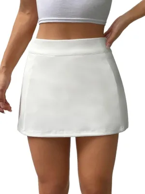 Women 2025 Summer Casual Shorts High Waist Skort