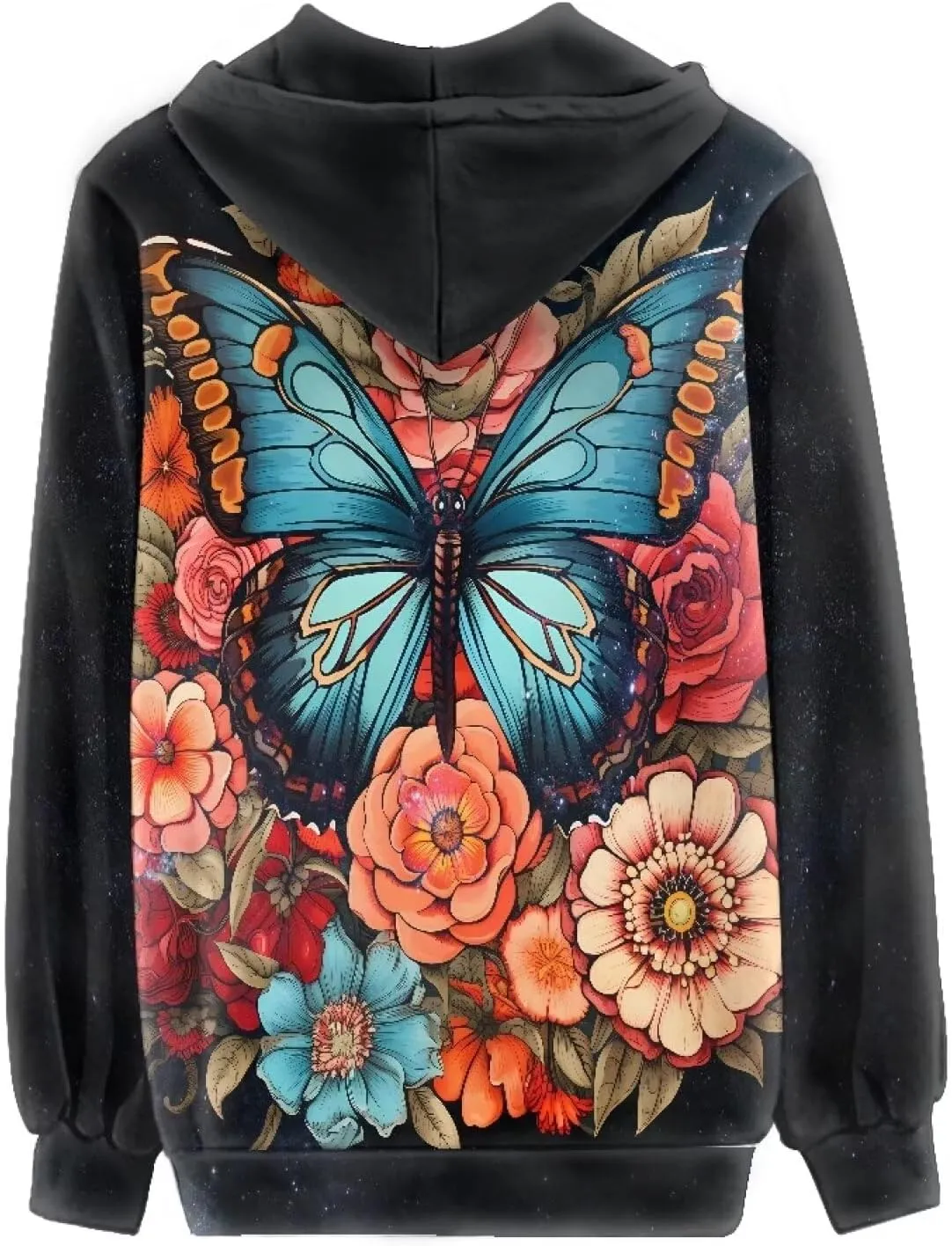 Women Zip Up Hoodie Fall Jacket Long Sleeve Hoodies for Teen Girls Clothes with Pocket