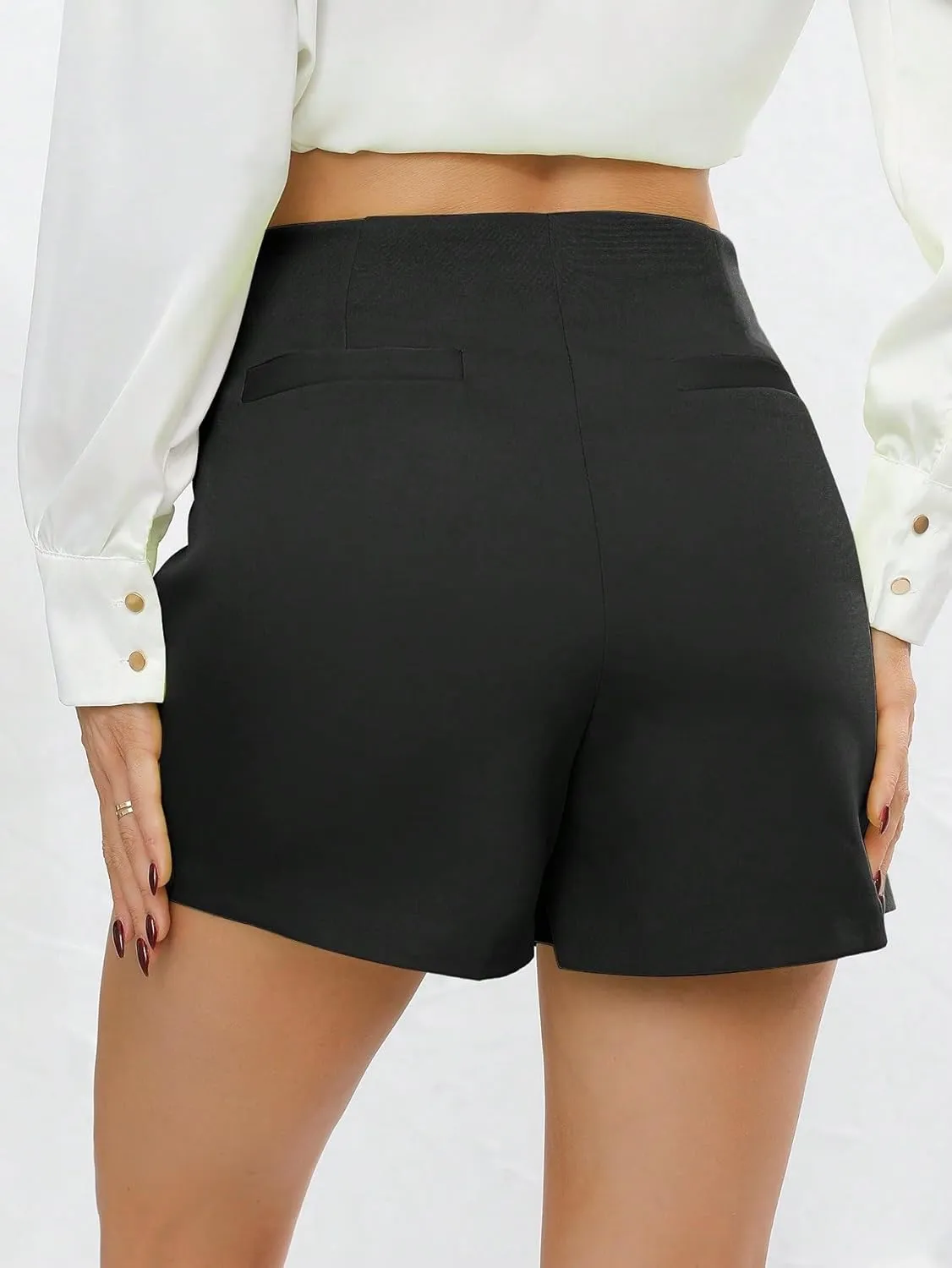 Women's 2025 Casual Plain Shorts High Waist Skort