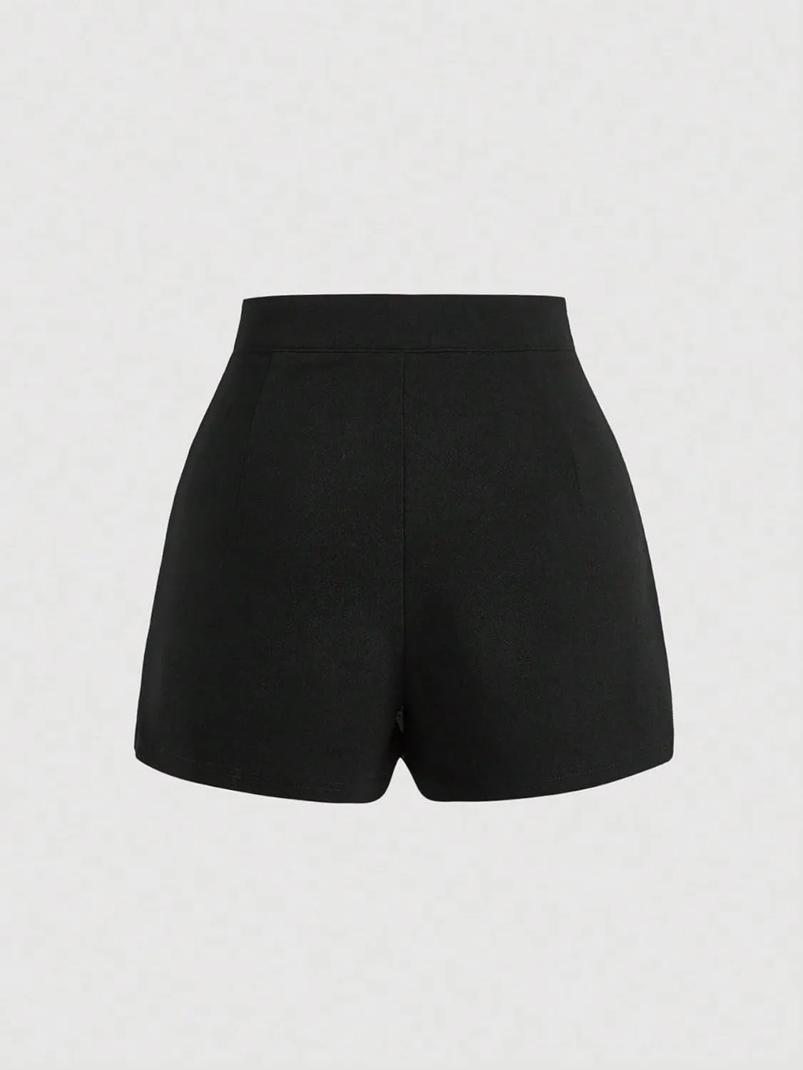 Women's 2025 Casual Plain Shorts Slit Skort
