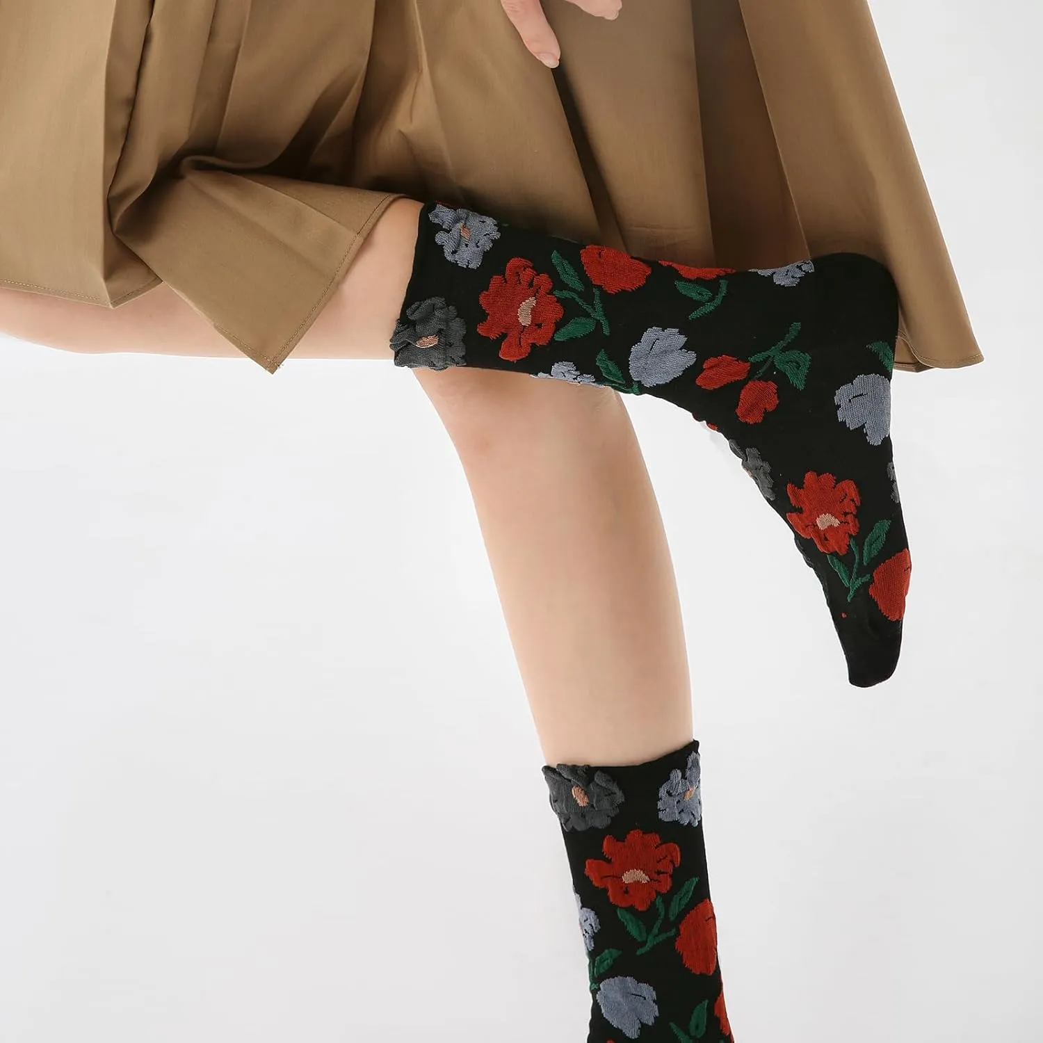 Women's Cute Funny Novelty Funky Crew Cotton Socks (fit women's shoe size 5-9) 3 Pairs