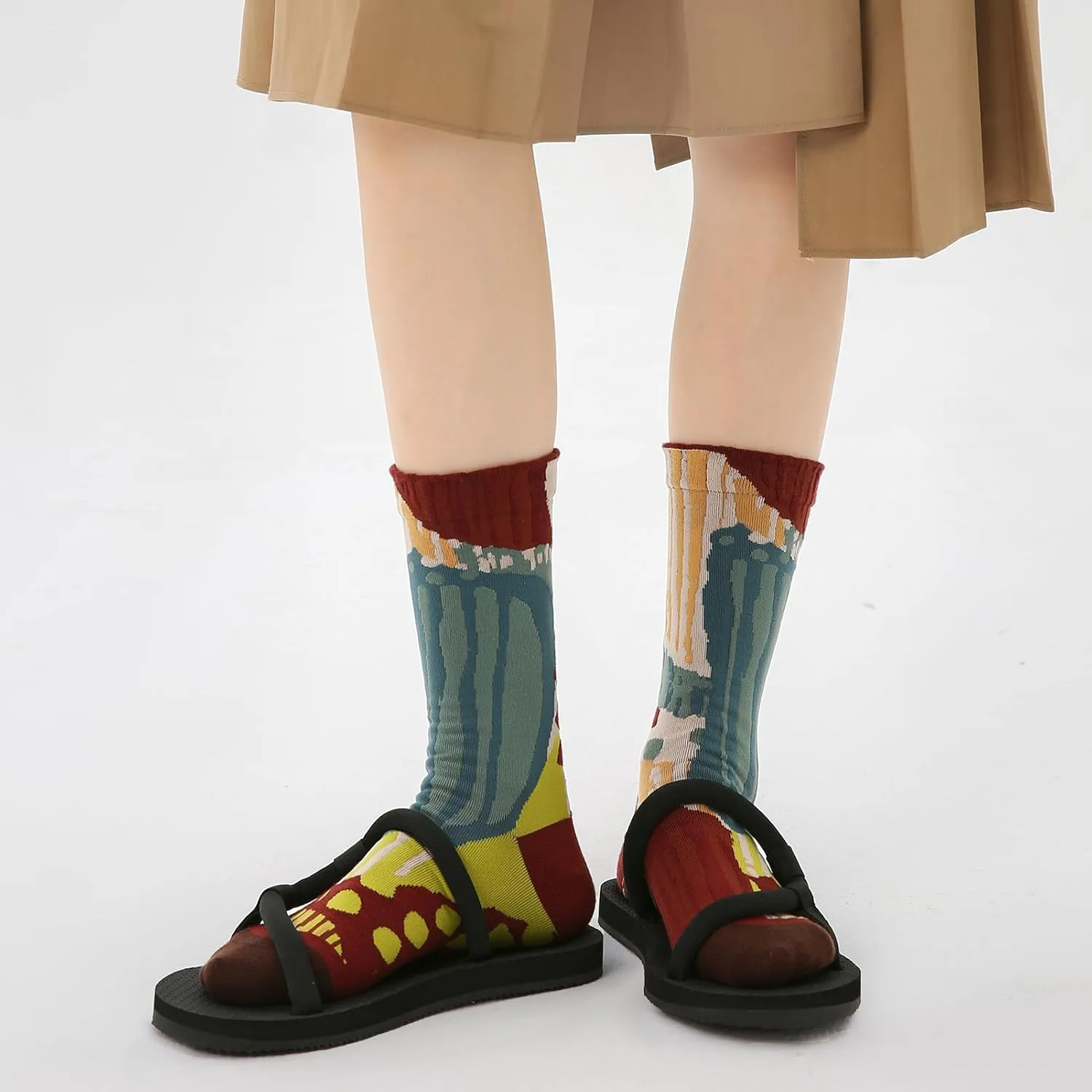 Women's Cute Funny Novelty Funky Crew Cotton Socks (fit women's shoe size 5-9) 3 Pairs