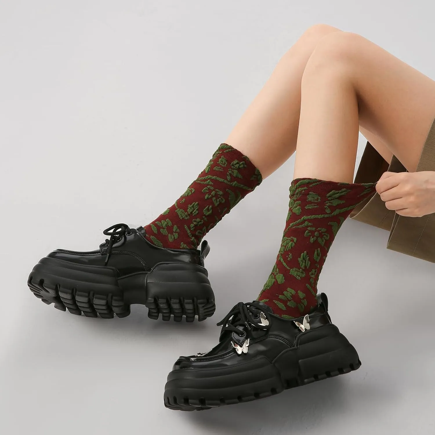 Women's Cute Funny Novelty Funky Crew Cotton Socks (fit women's shoe size 5-9) 3 Pairs