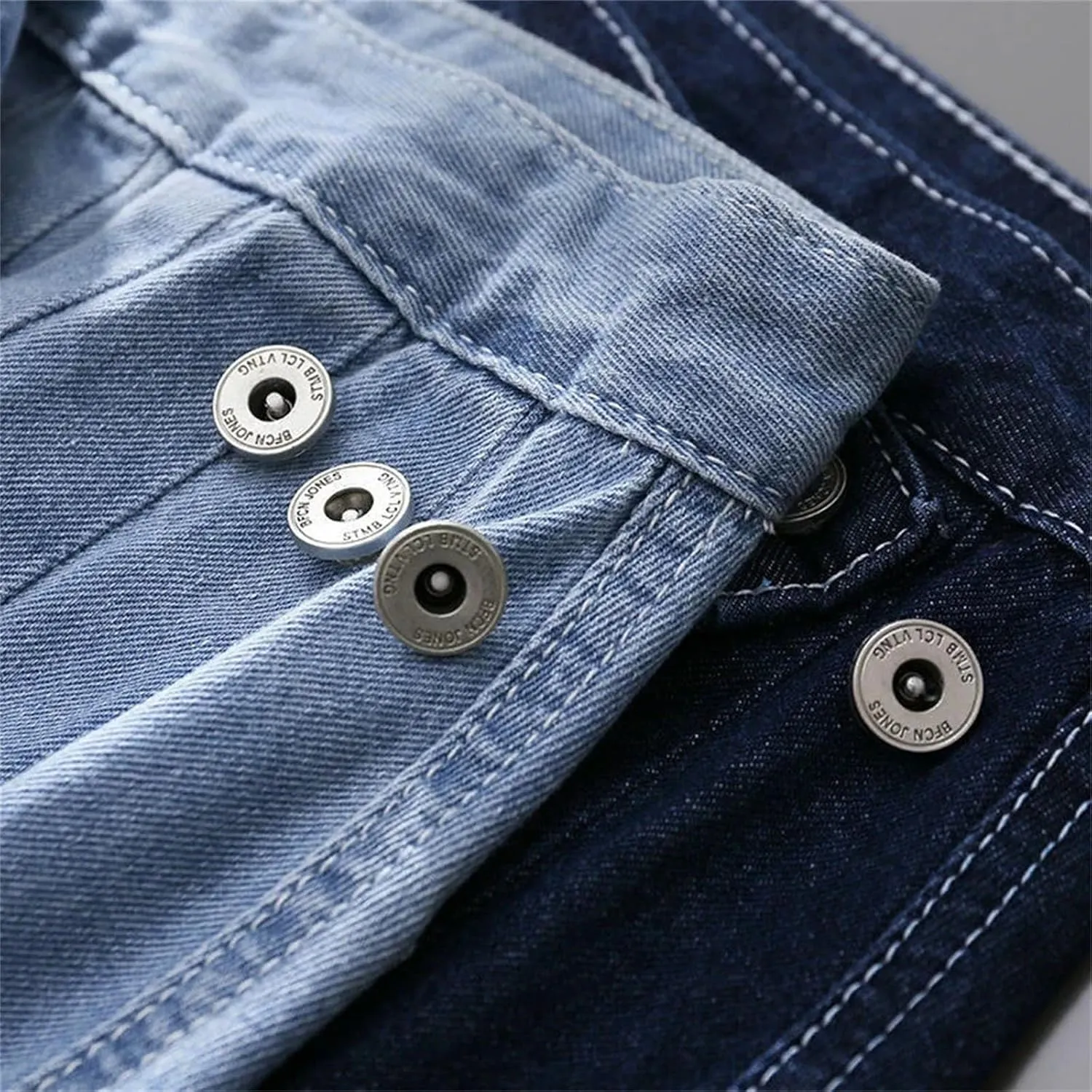 Women's High Waist Split Pleated Jeans Skirts Vintage Long Maxi Denim Skirts with Pockets