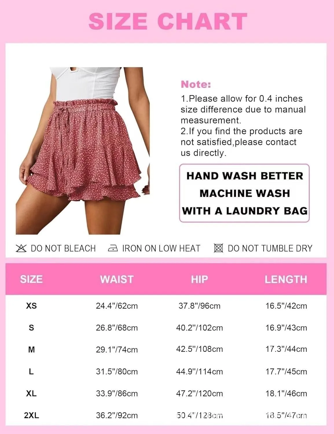 Womens Skorts Floral Ruffled Chiffon Mini Skirts,Casual Boho Ruffle Tiered Skorts,Summer Casual Flowy Mini Skirts(B,Medium)