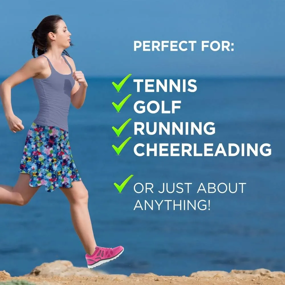 Womens Tennis Golf Skirt Pickleball Athletic Exercise Printed Skorts Short Pocket