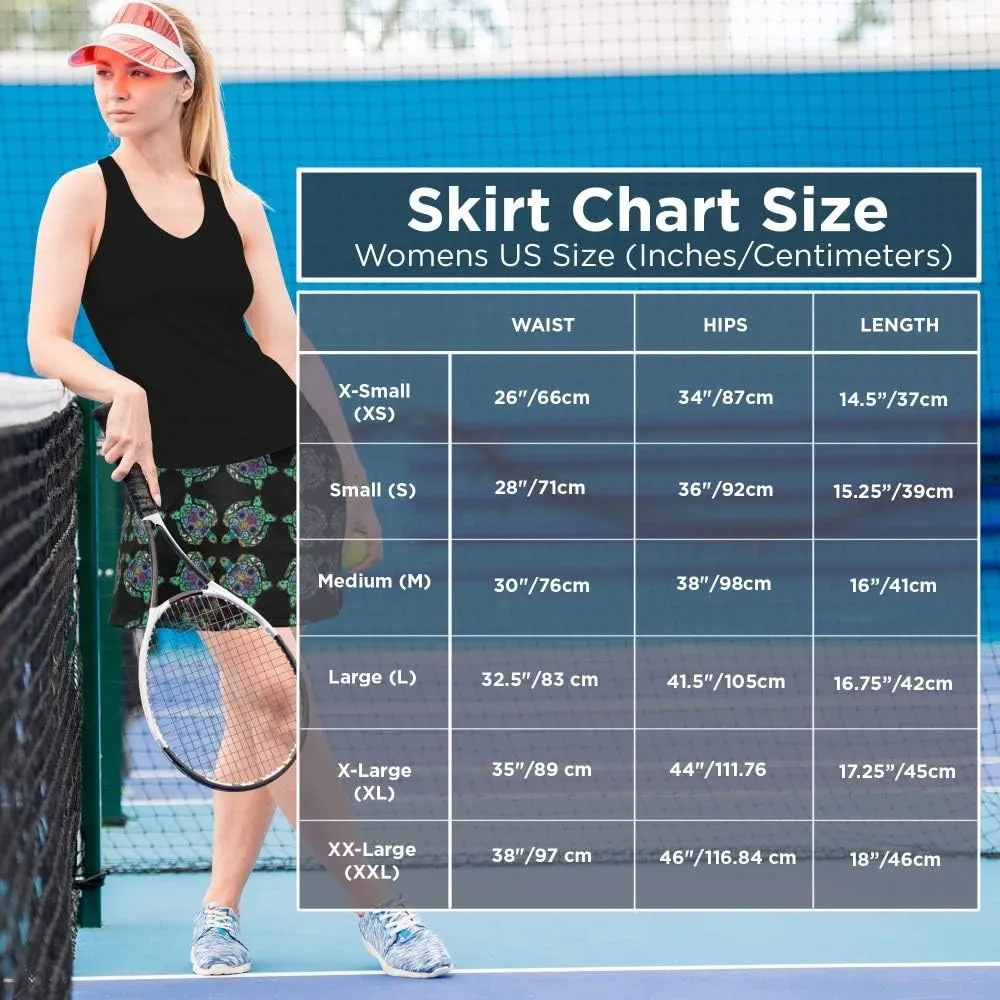 Womens Tennis Golf Skirt Pickleball Athletic Exercise Printed Skorts Short Pocket