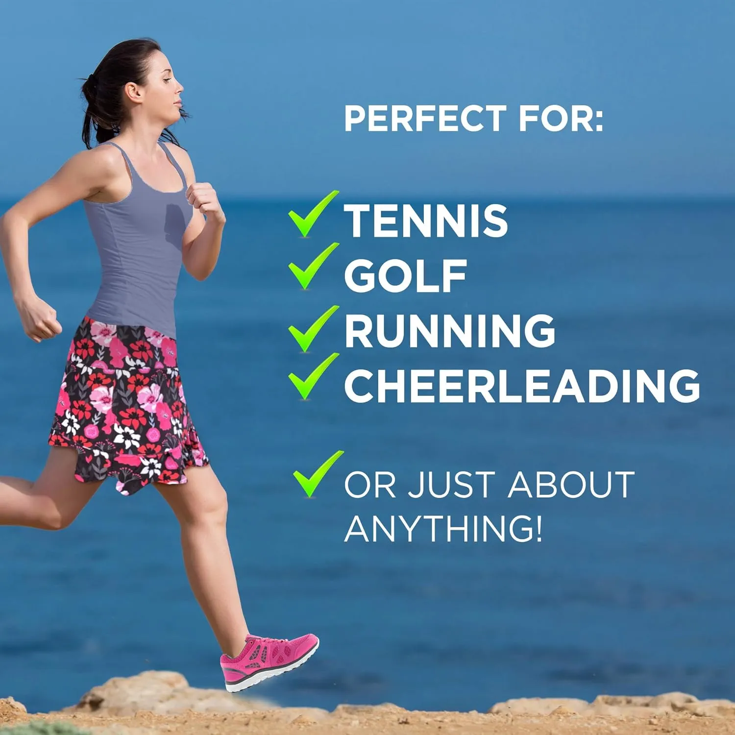 Womens Tennis Golf Skirt Pickleball Athletic Exercise Printed Skorts Short Pocket