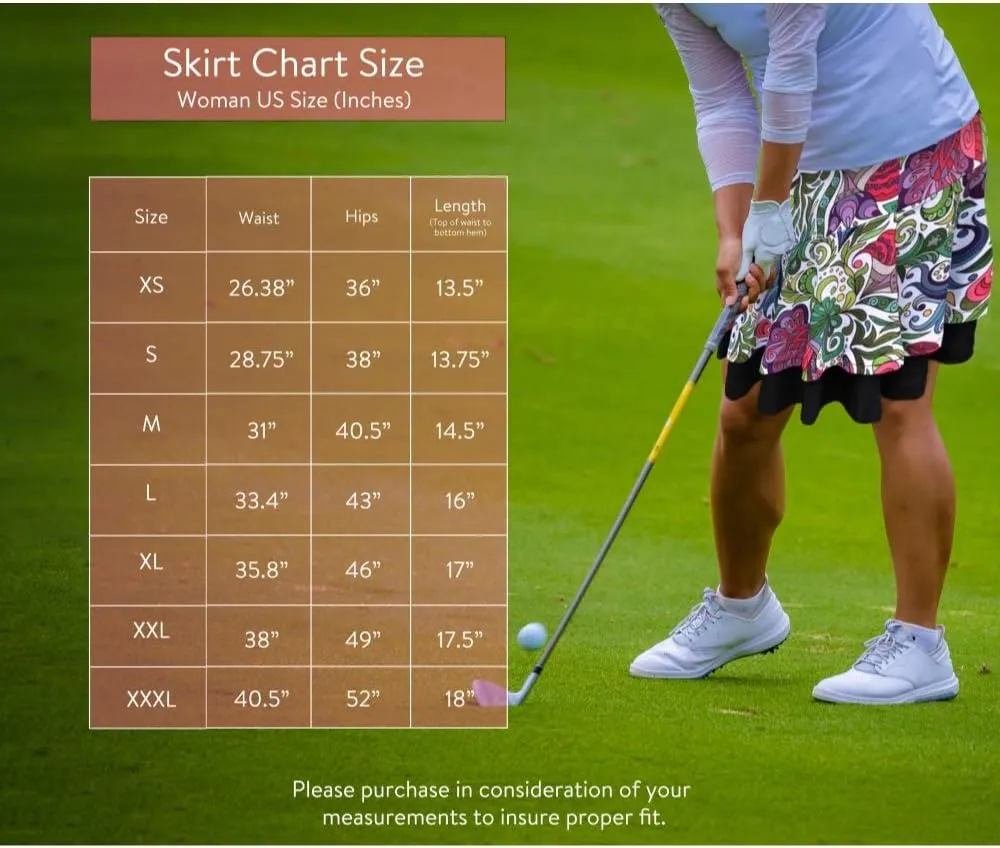 Womens Tennis Golf Skirt Pickleball Athletic Exercise Printed Skorts Short Pocket