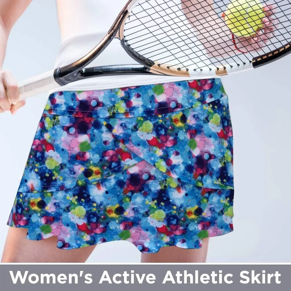 Womens Tennis Golf Skirt Pickleball Athletic Exercise Printed Skorts Short Pocket