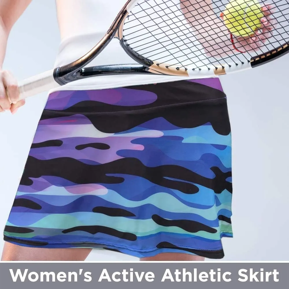 Womens Tennis Golf Skirt Pickleball Athletic Exercise Printed Skorts Short Pocket